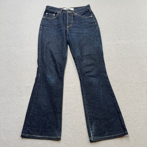 Mavi Denim - Mavi Flare Jeans Women's 26x30 Blue Dark Wash‎ Molly Low Rise Button Fly Cotton
